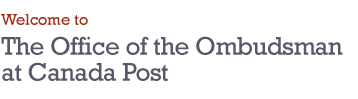 Welcome to the Office of the Ombudsman for Canada Post