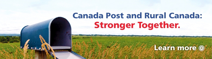 Canada Post and Rural Canada. Stronger Together. Learn more.