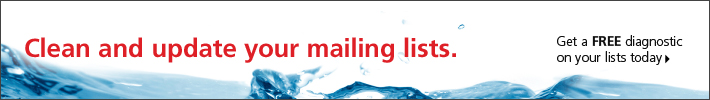 Clean and update your mailing lists. Get a FREE diagnostic on your lists today.