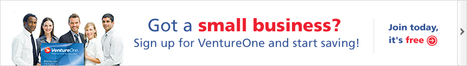 Got a small business? Sign up for VentureOne and start saving!
