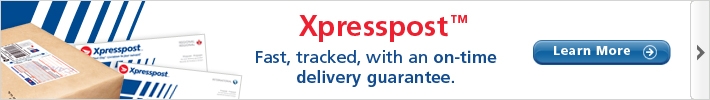 Xpresspost. Fast, tracked, with an on-time delivery guarantee. Learn more.