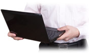 Customer with a laptop