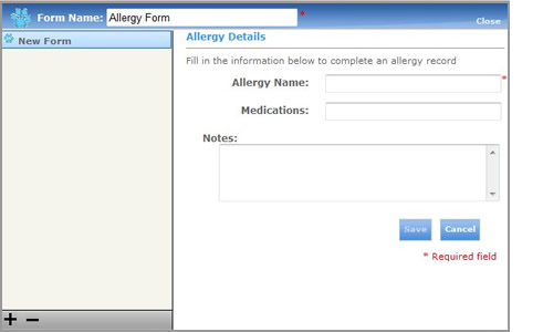 Allergies Blank Form