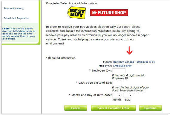Enter your information as shown