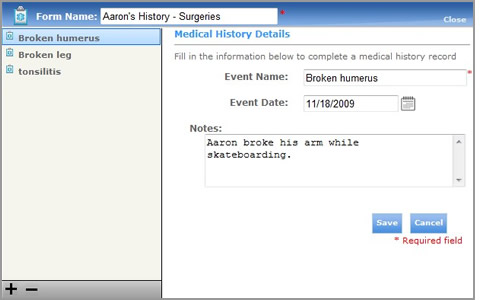 Medical History Form
