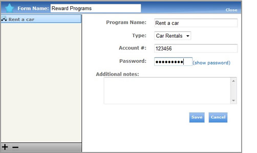 Reward Programs Form