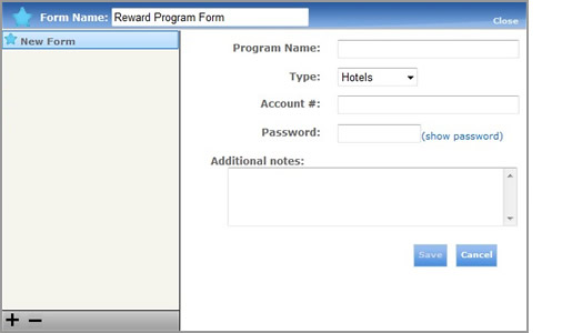 Reward Programs Blank Form