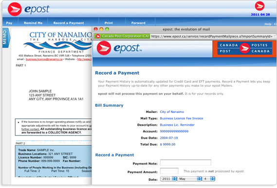 You can also record a payment history for this bill.