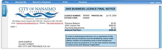 Select a bill to view it.
