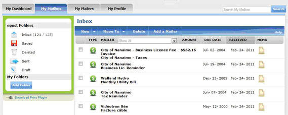 Store all of your documents in one secure mailbox and access them from anywhere.