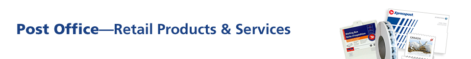 Post Office Retail Products and Services