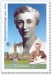 A place in Cabinet - A place in history... New Canadian stamp honours Ellen Fairclough