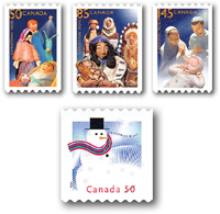 John McCallum, Minister responsible for Canada Post, announces new stamps for the 2005 holiday season