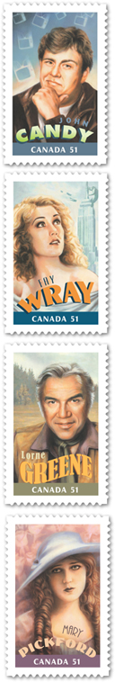 Canada Post honours four legendary Canadians in HollywoodNew stamp series adds Hollywood glamour, Canadian style