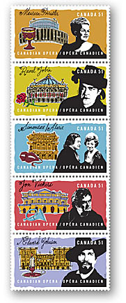 Canada Post raises curtain on six Canadian opera greats