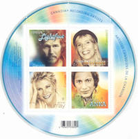 The soundtrack of our lives - new stamps honour Canadian recording artists