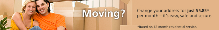 Change your address for just $5.85* per month.