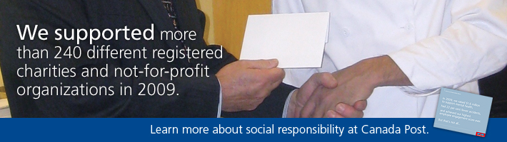 Learn more about social responsibility at Canada Post.