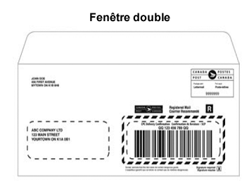 Enveloppe à fenêtre double