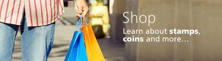 Shop / Learn about stamps, coins and more...