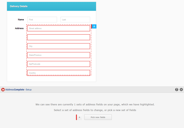 AddressComplete Field Mapping Setup