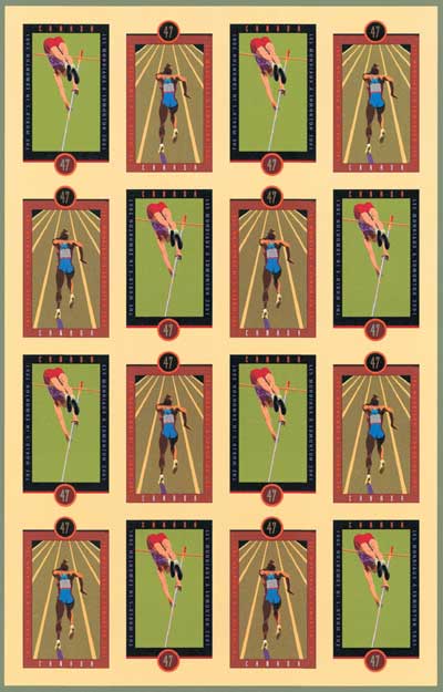 Feuillet de 16 timbres
