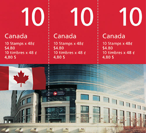 Carnet de 10 timbres (ouvert)