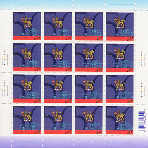 Feuillet de 16 timbres