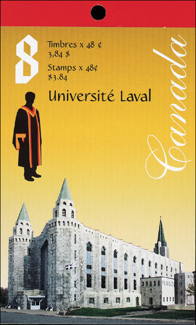 Carnet de 8 timbres (ouvert)