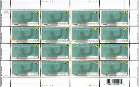 Feuillet de 16 timbres