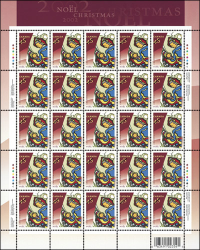 Feuille de 25 timbres
