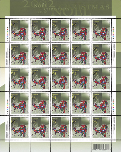 Feuille de 25 timbres