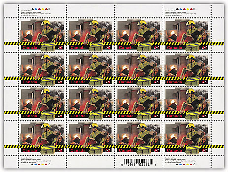 Feuillet de 16 timbres