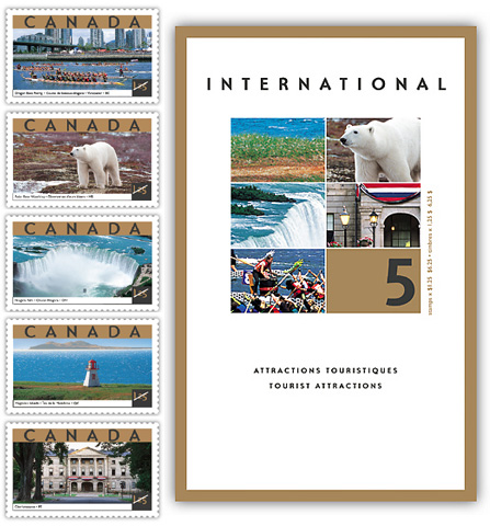 Carnet de 5 timbres (ouvert)