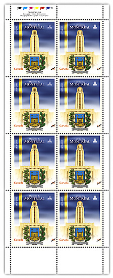 Carnet de 8 timbres (ouvert)