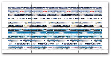 Pane of 16 stamps (4 x 4)