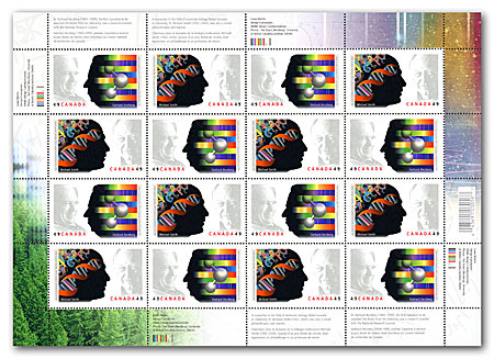 Pane of 16 stamps