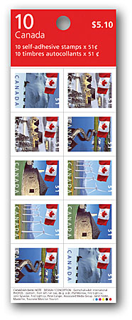 Carnet de 10 timbres (5 motifs)