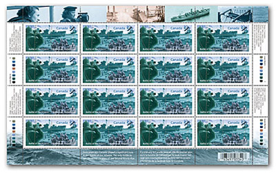 Pane of 16 stamps