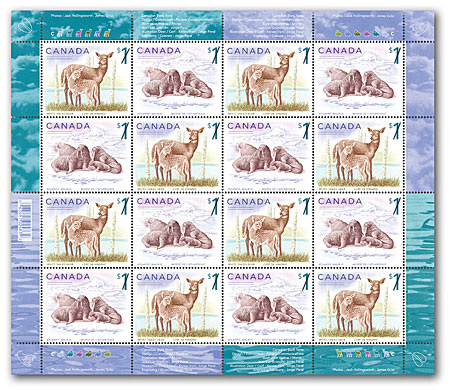 Feuillet de 16 timbres - 2 timbres se-tenant