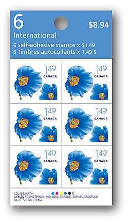 Carnet de 6 timbres