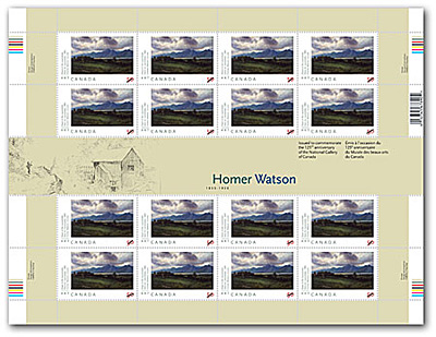 Pane of 16 stamps