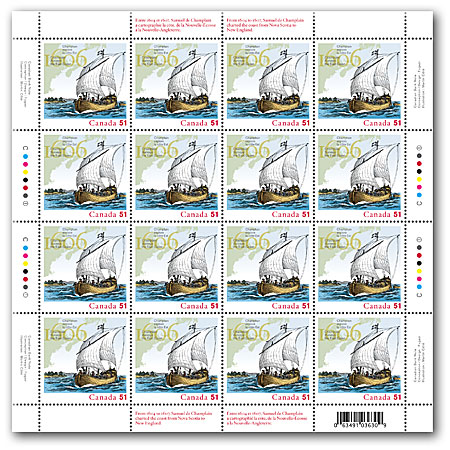 Feuillet de 16 timbres