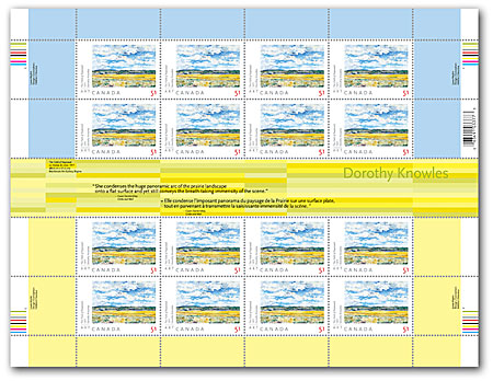 Pane of 16 stamps