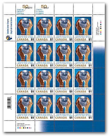 Feuillet de 16 timbres