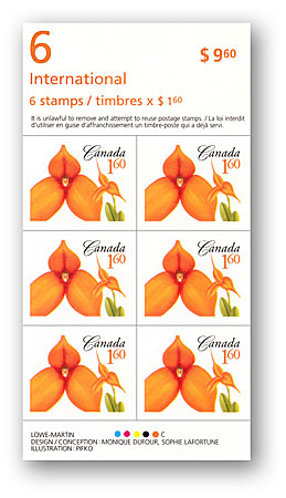 Booklet of 6 stamps - International