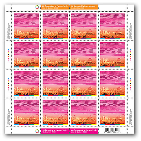 Pane of 16 stamps