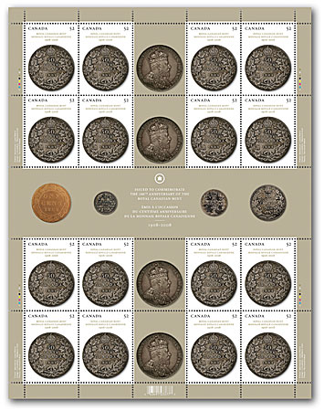 Pane of 16 stamps