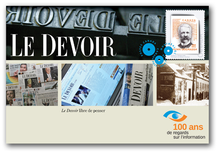 Enveloppe commémorative :  Le Devoir