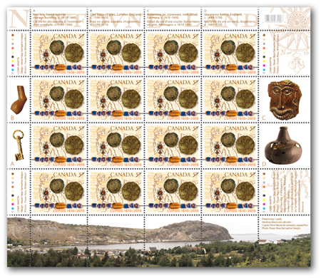 Pane of 16 stamps